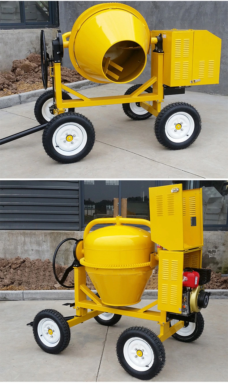 Cheap Factory Price 350 Litre 400L 500L Diesel Gasoline Electric Portable 4 Wheels Concrete Mixer