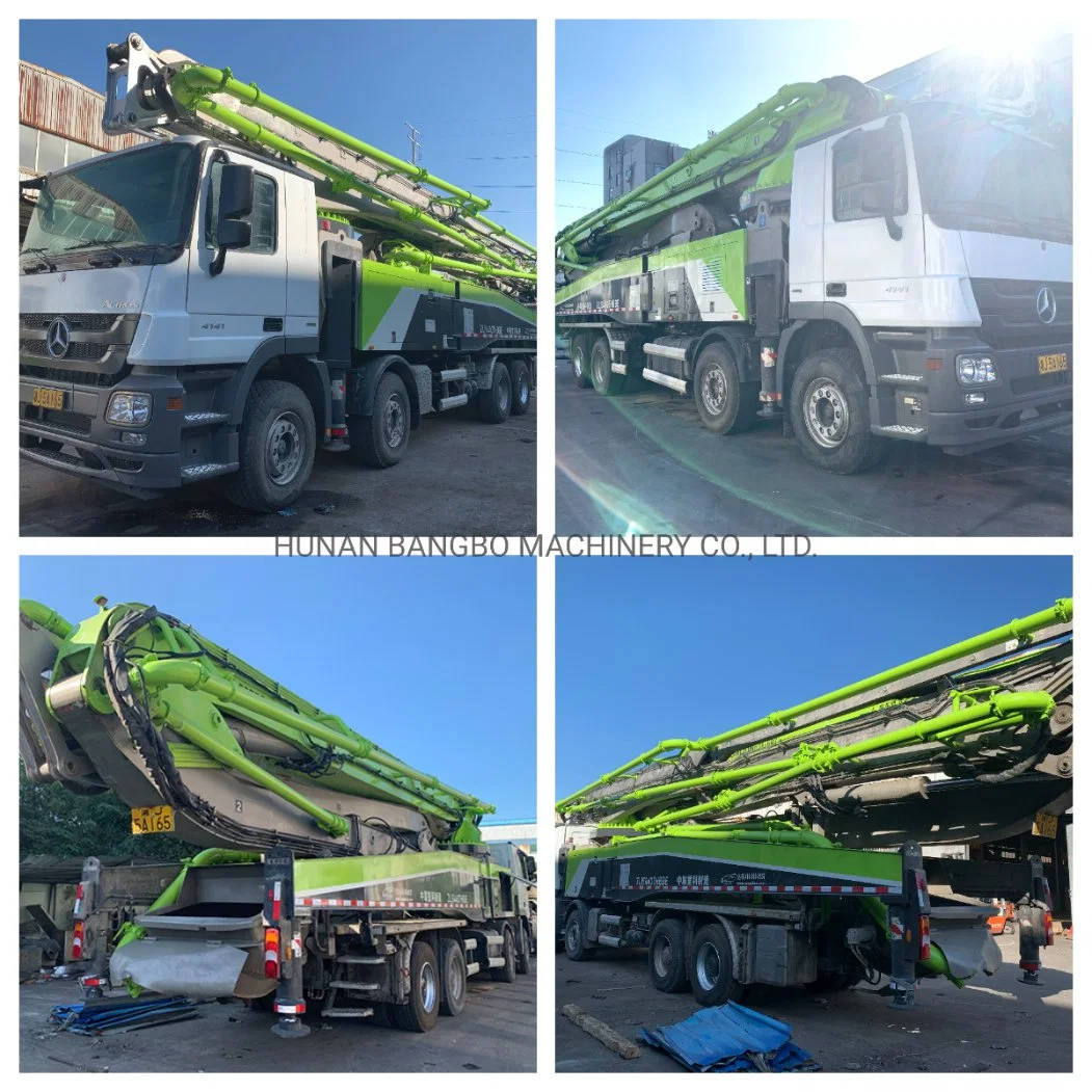 60m Zoomlion Renewed Beton Pump Mercedes Benz 6 Boom Section Pumping Truck Mounted Used Concrete Pump