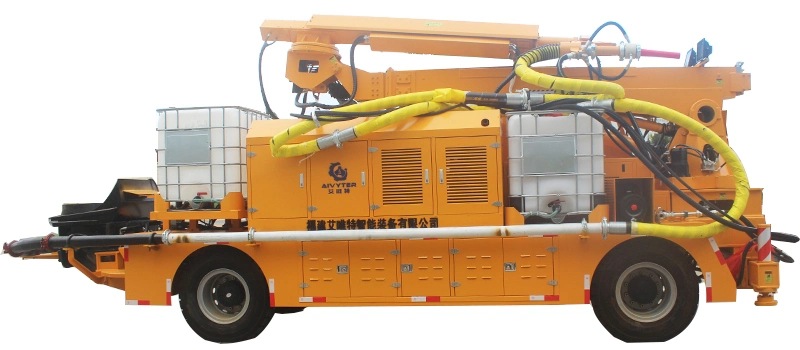 30 Cubic Meter Per Hour Wet Concrete Shotcrete Truck Pump with Robot Spraying Placing Boom